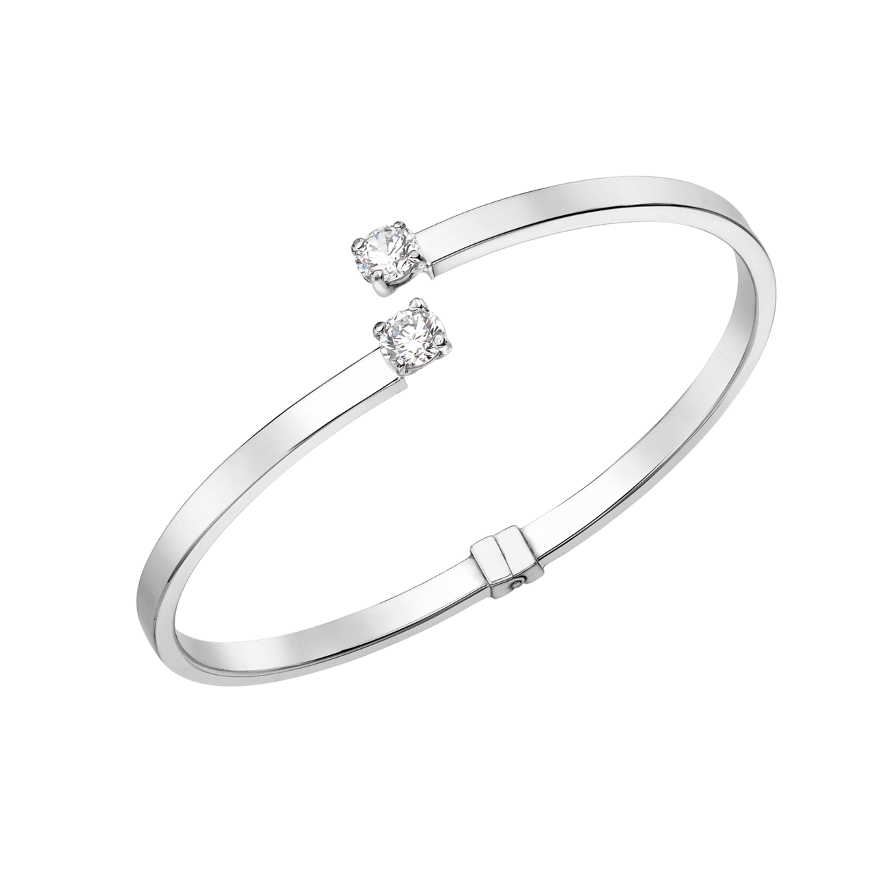 9 Karaat bangle met zirkonia wit