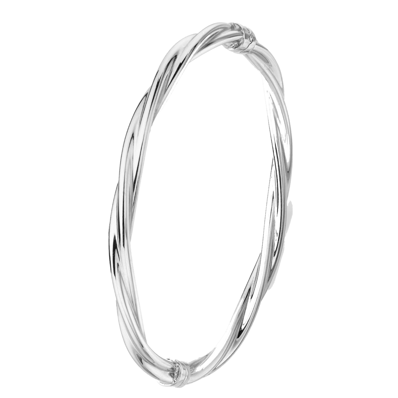 9 Karaat bangle twist wit