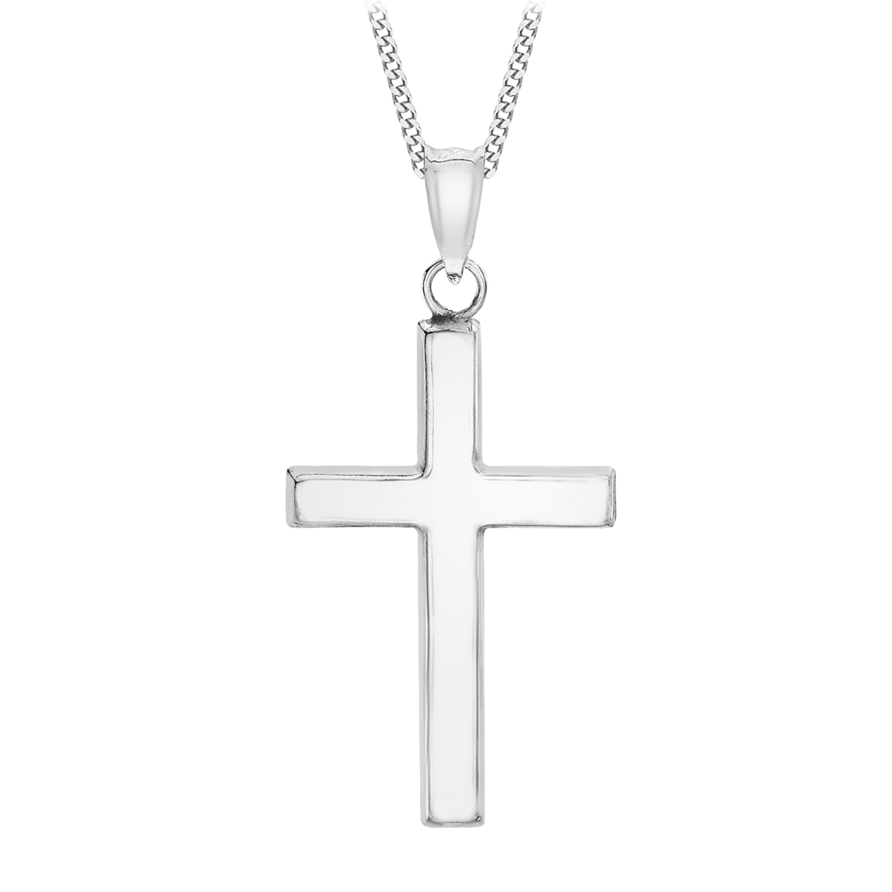 9 Karaat hanger kruis wit