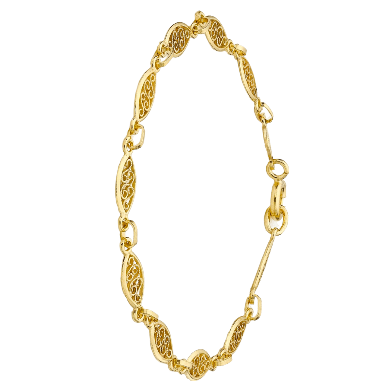 375 Gold Armband mit Fantasie-Kettengliedern
