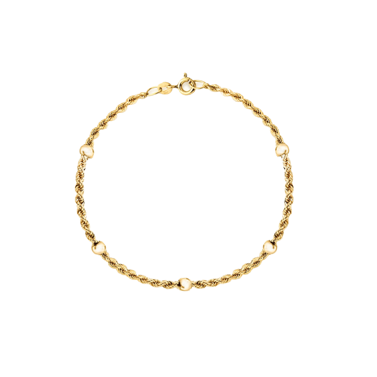 9 Karaat armband koord+bal