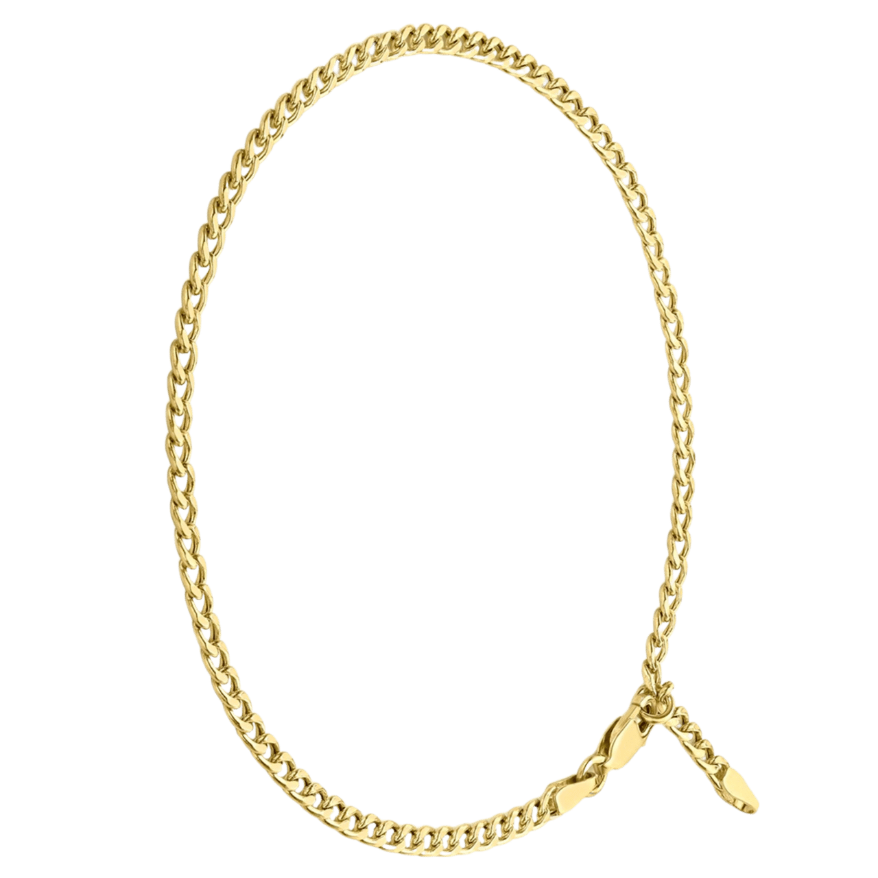 375 Gold Fußkettchen mit Gourmet-Gliedern