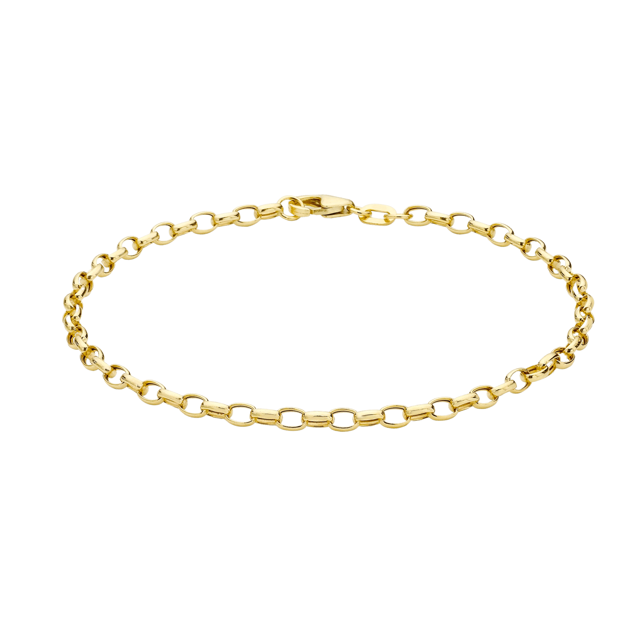 Armband, 375 Gold, Jasseron, oval