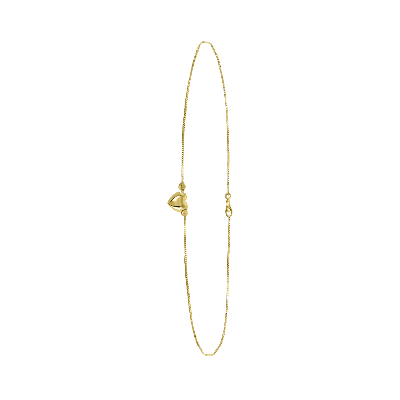 375 Gold Fußkettchen mit Herzchen