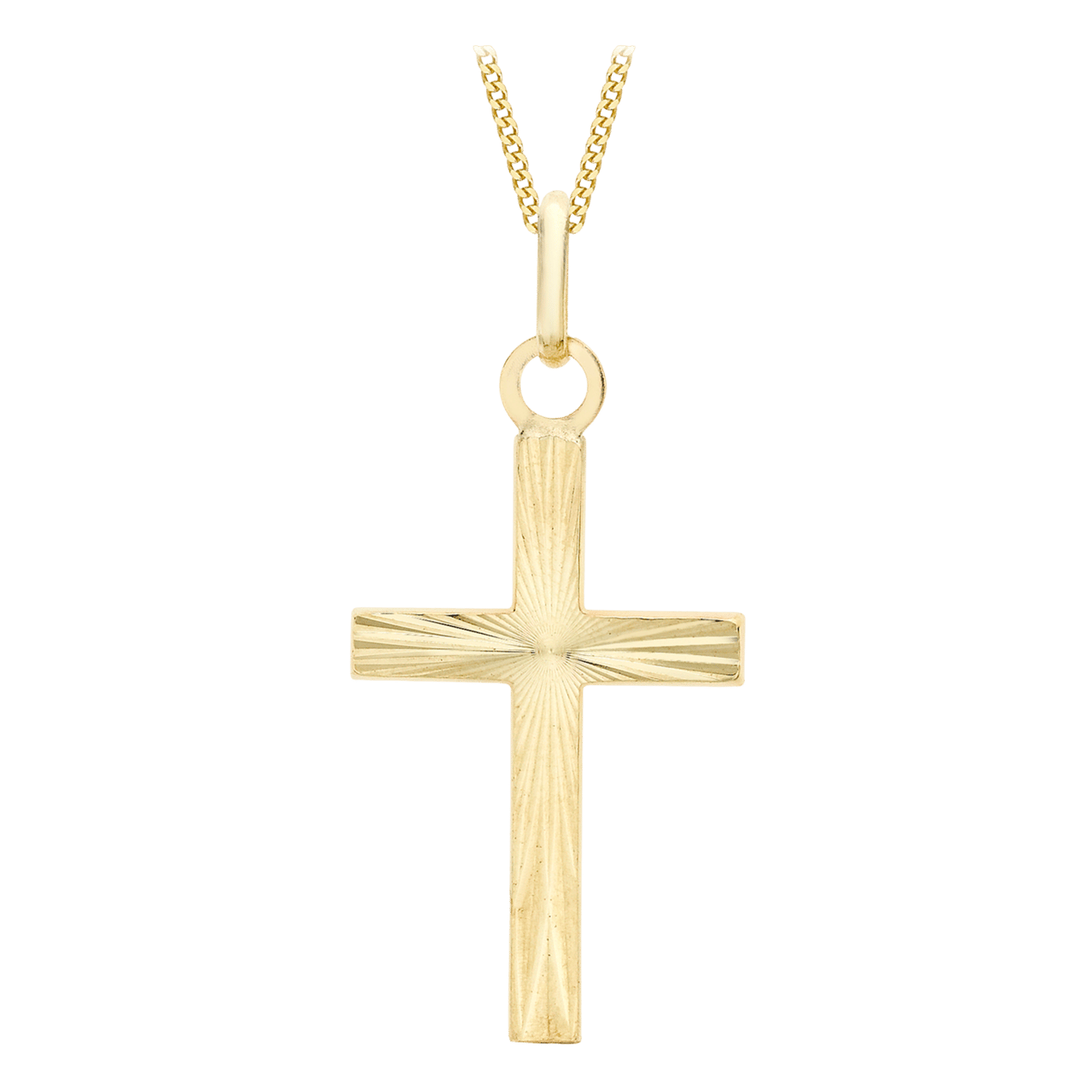 9 karaat ketting met hanger kruis voor dames
