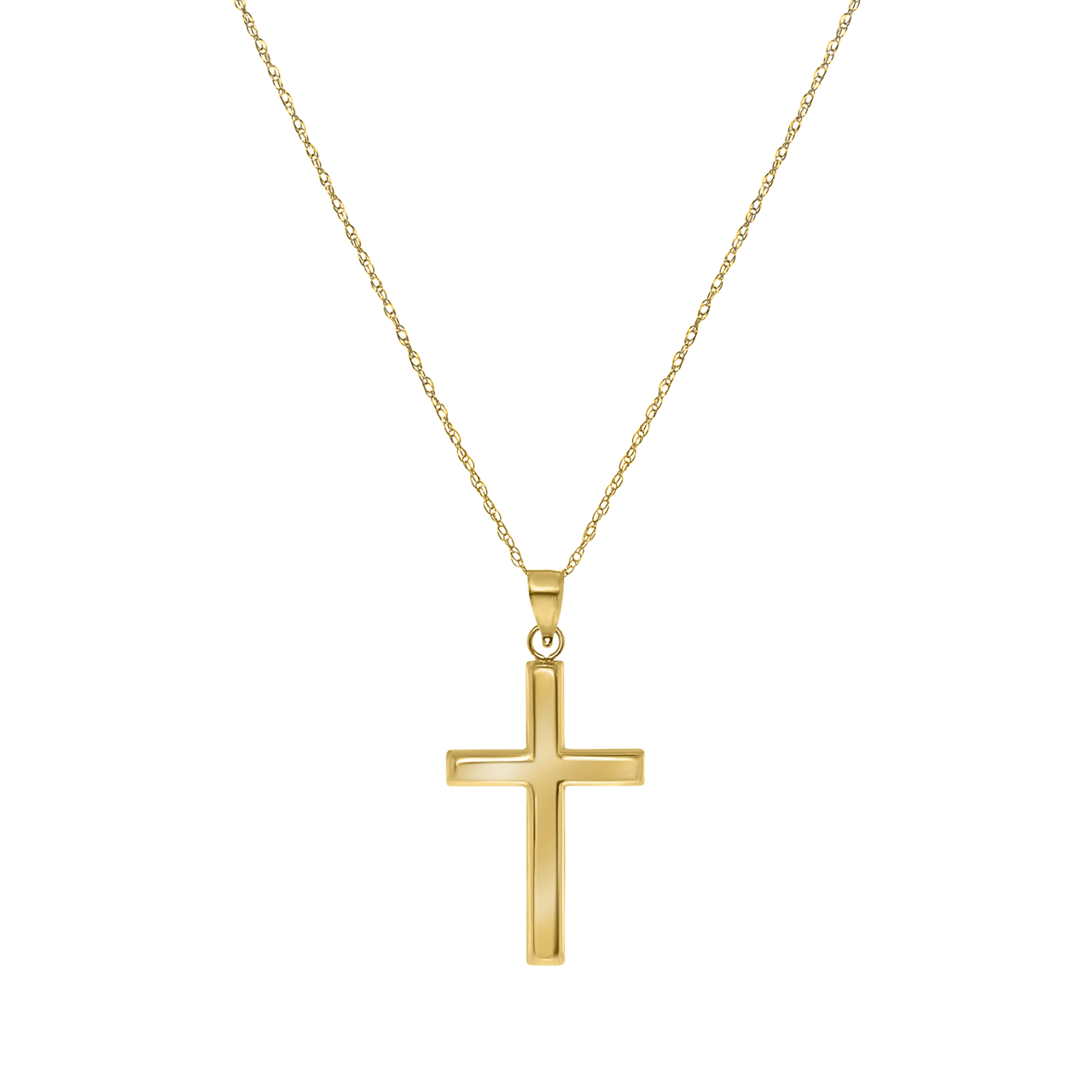 Halskette aus 375 Gold mit Kreuzanhänger