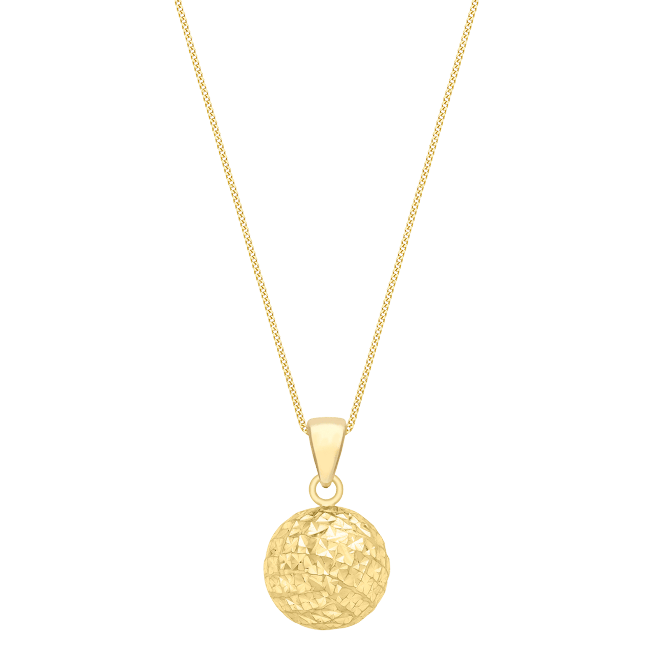 9 karaat ketting met hanger bol voor dames