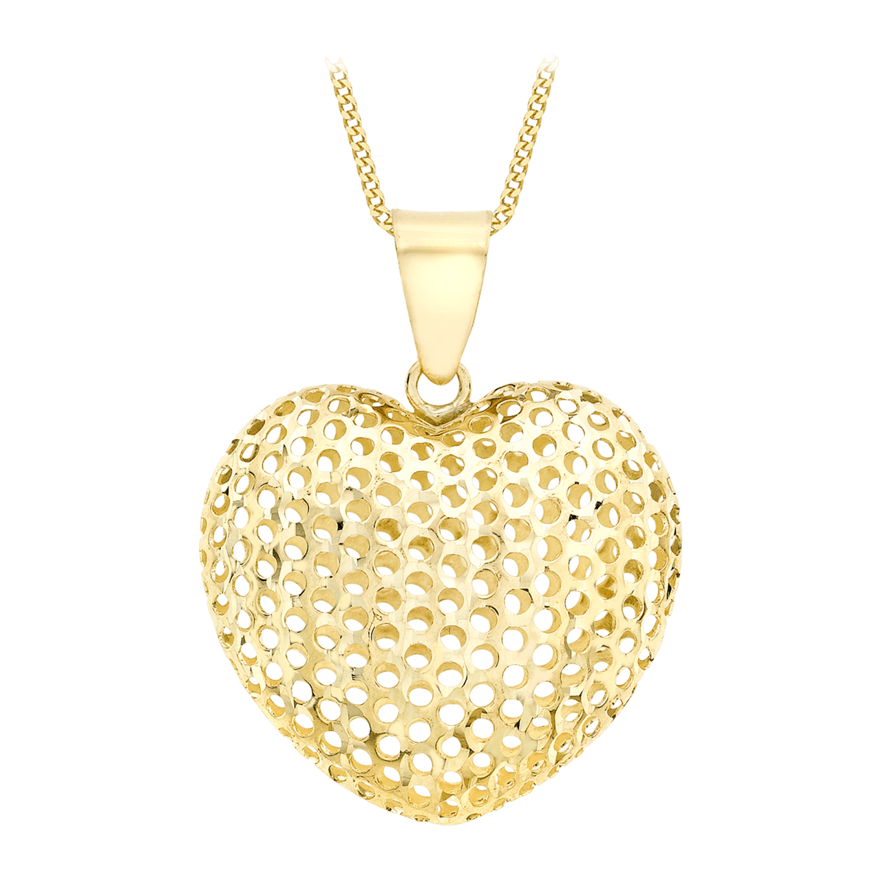 9 karaat ketting met hanger hart voor dames