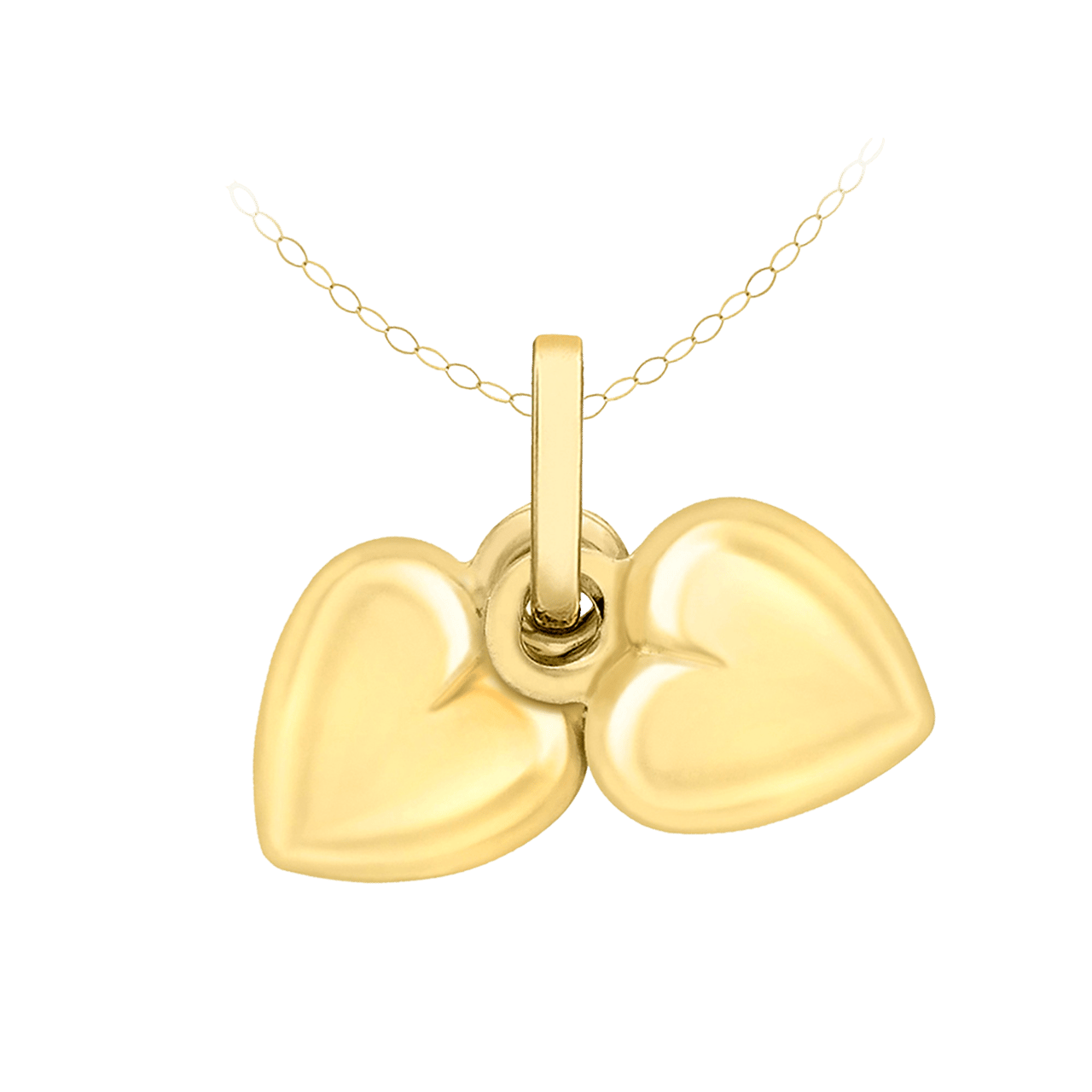9 karaat ketting met hanger harten voor dames