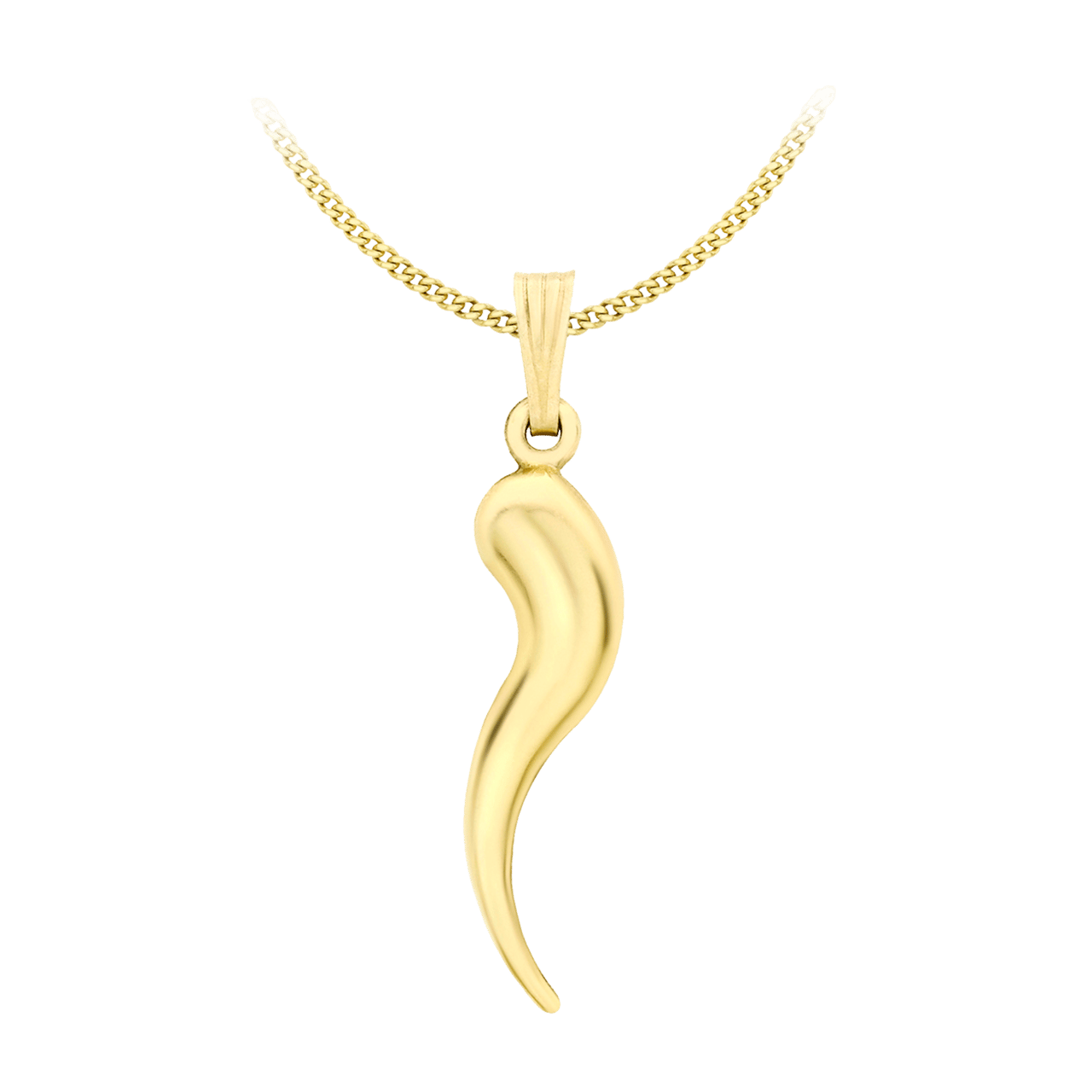 375 Gold Halskette mit Hornanhänger