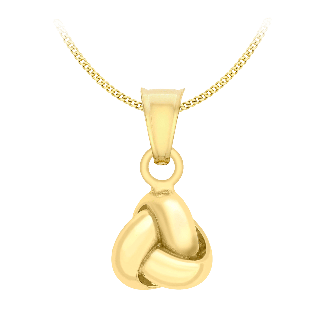 9 Karaat ketting met hanger knoop