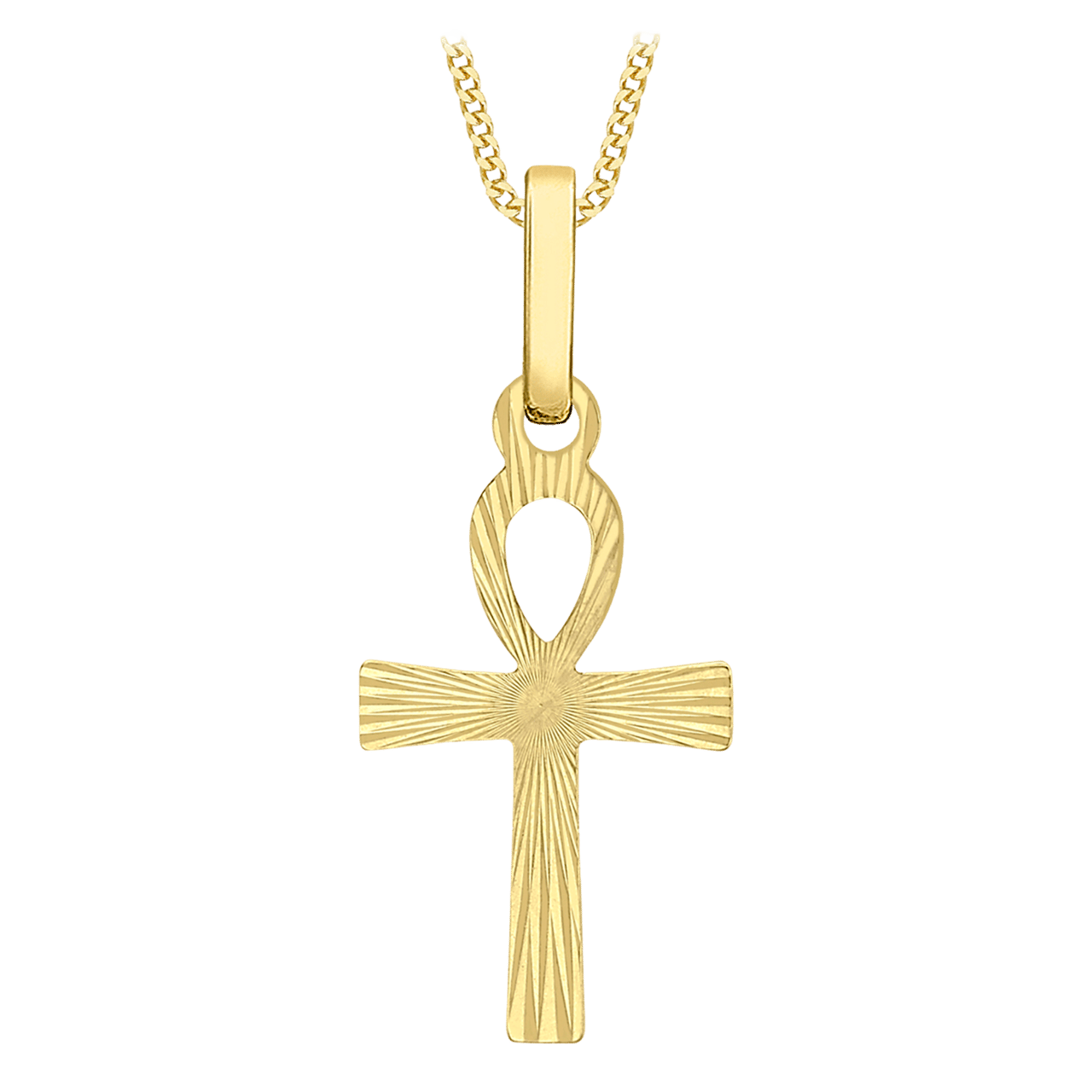 9 Karaat ketting met hanger ankh