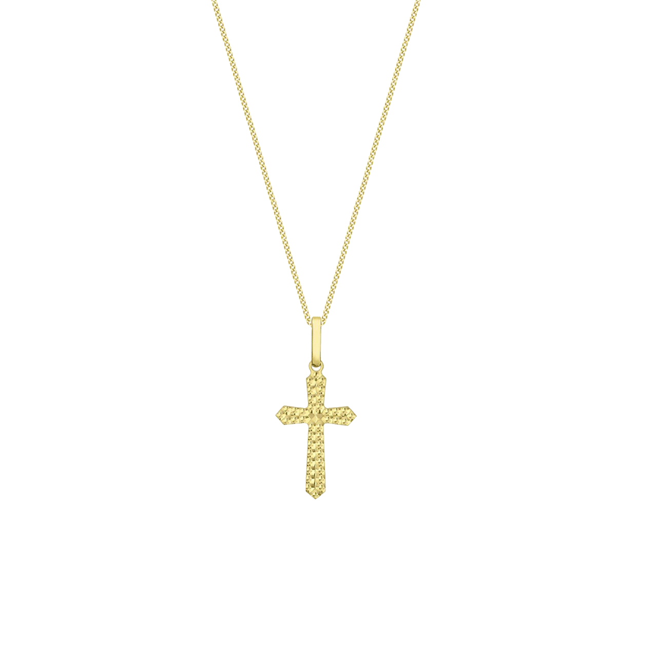 Halskette aus 375 Gold mit Kreuzanhänger