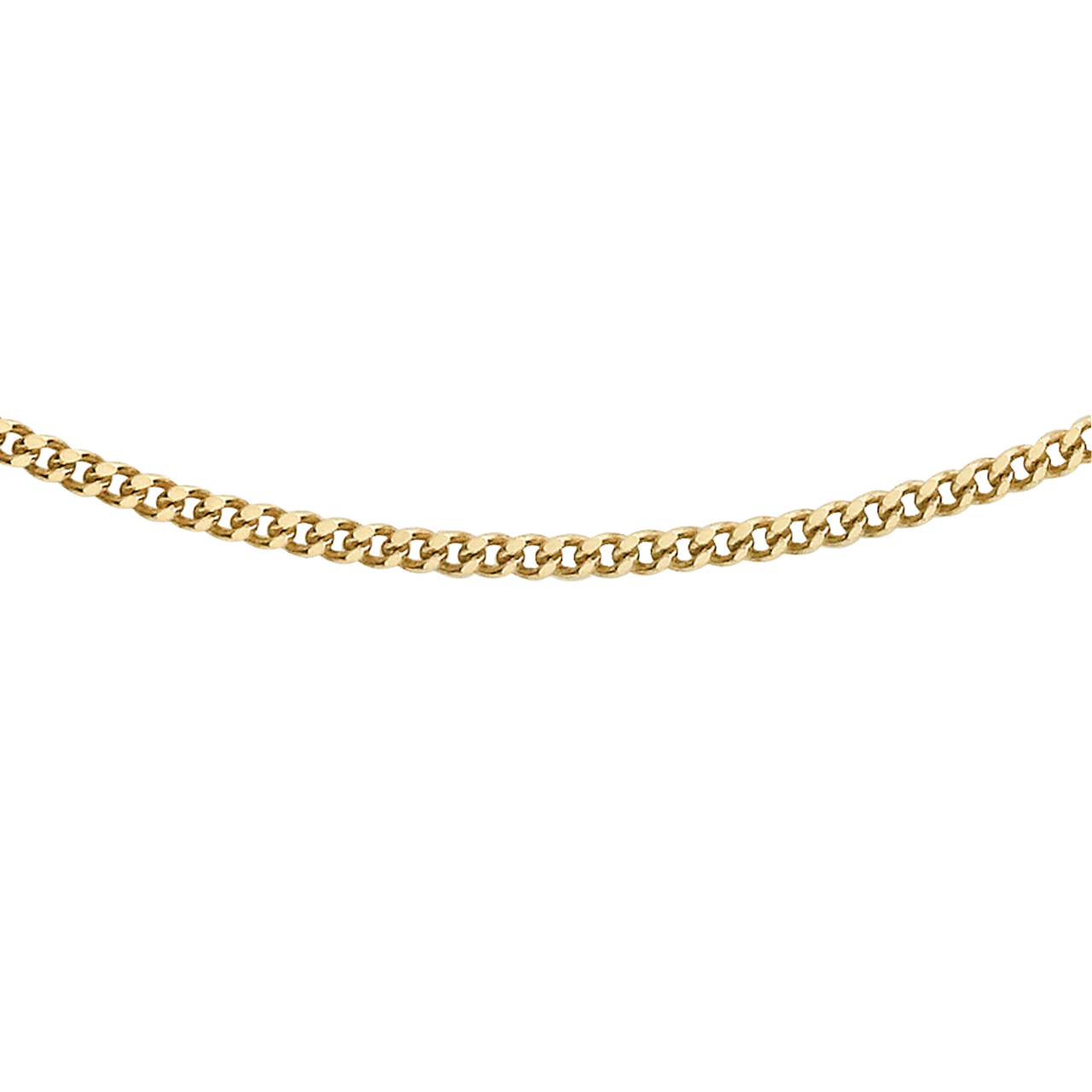 Halskette aus 375 Gold mit Gourmet-Gliedern und Diamantschliff