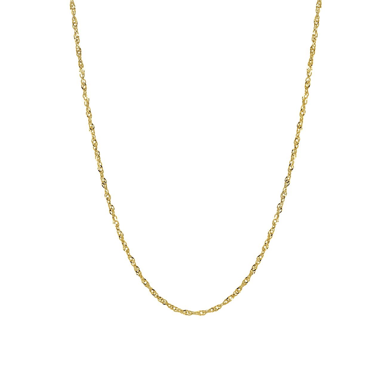 Halskette aus 375 Gold, Gourmet-Glieder, Diamantschliff