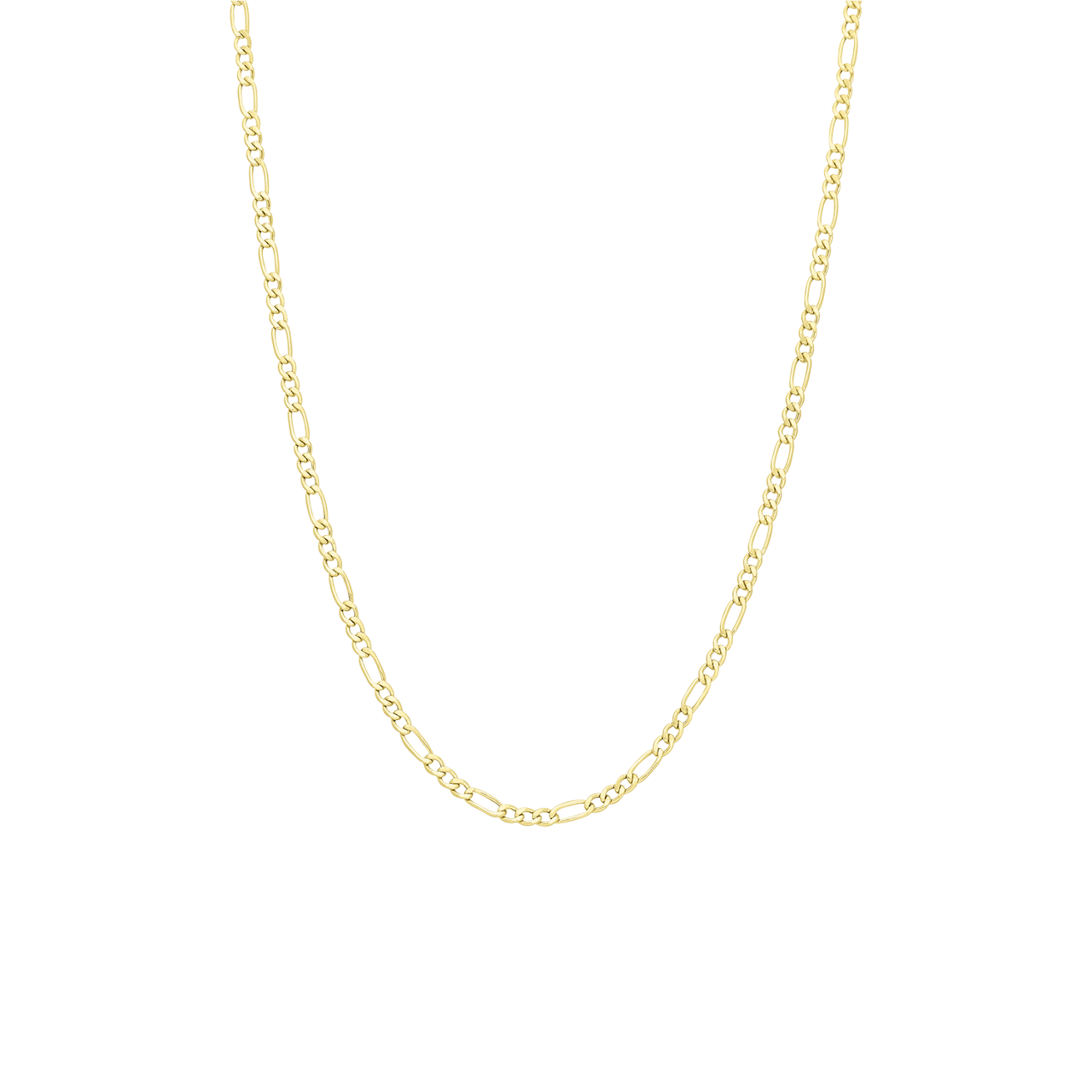 Halskette, Figaro, aus 375 Gold mit Diamantschliff