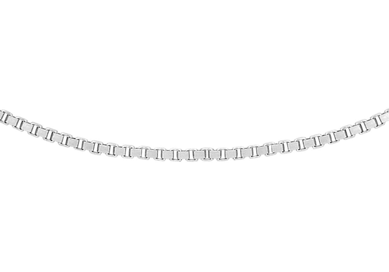 375 Gold Kette mit venezianischen Gliedern, weiß