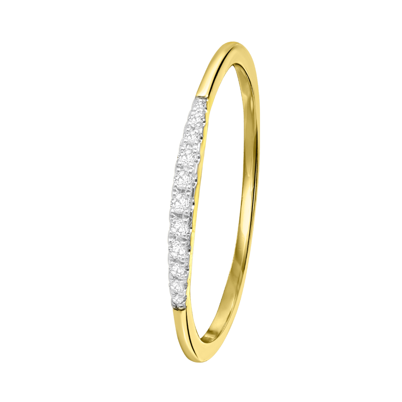 Ring, 585 Gelbgold mit Diamanten (0,06 kt)