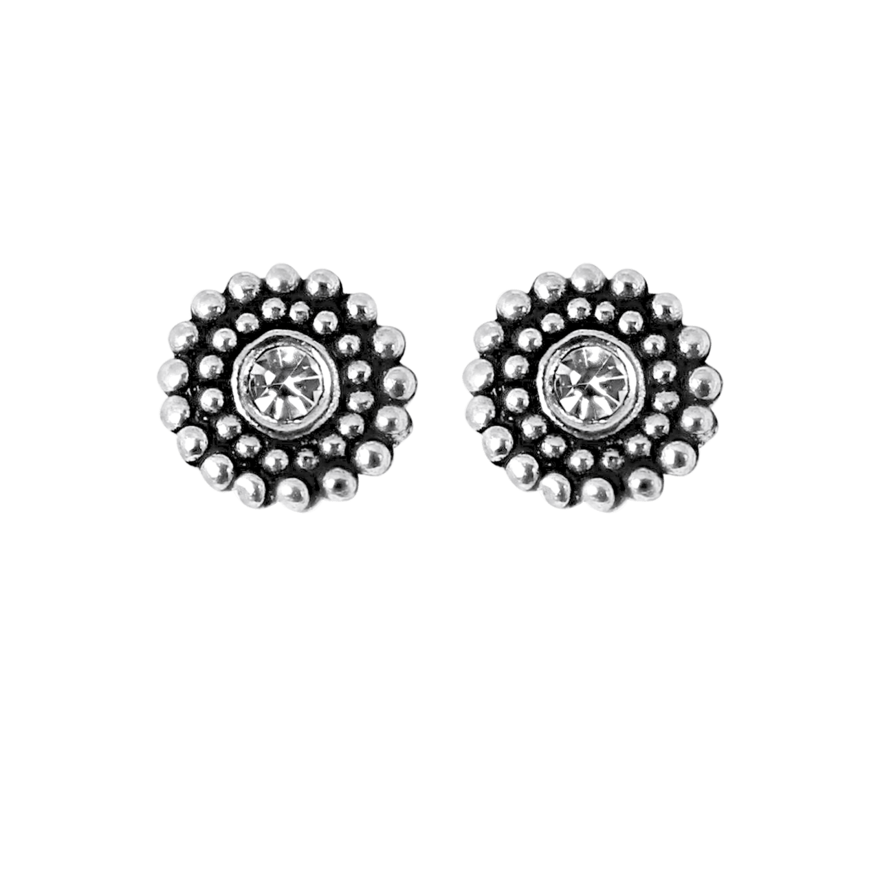 Ohrringe Bali, 925 Silber, mit Kristall