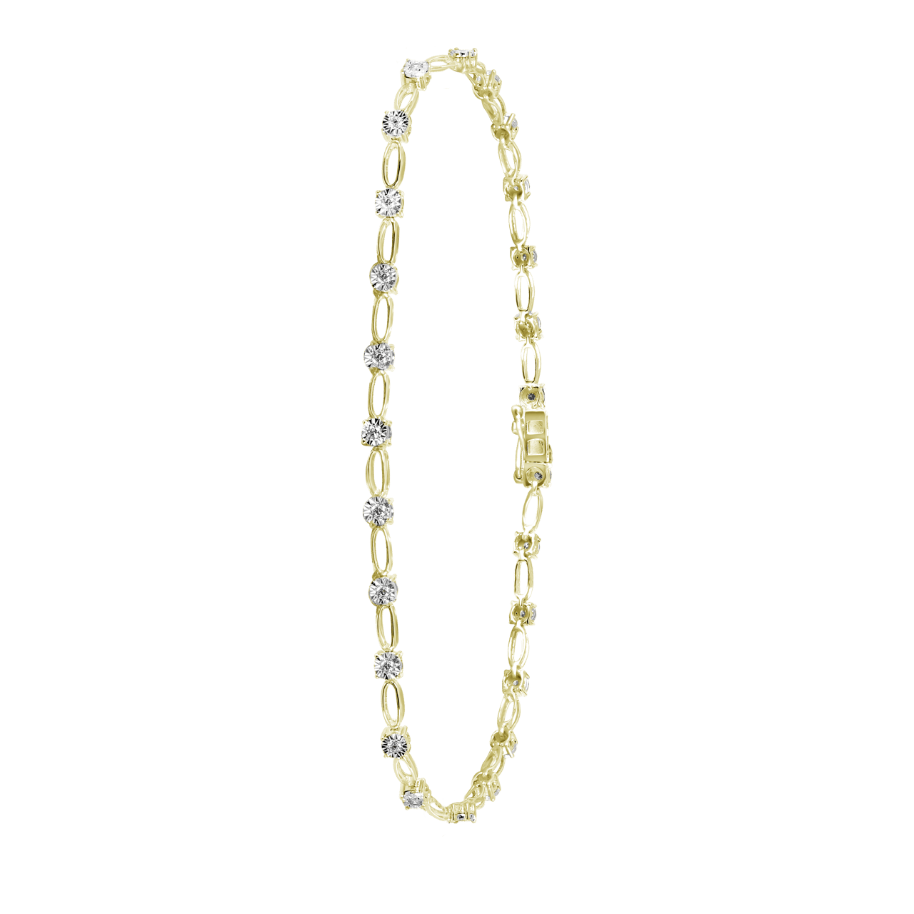 Armband, 585 Gelbgold, mit Diamanten 0,30 ct