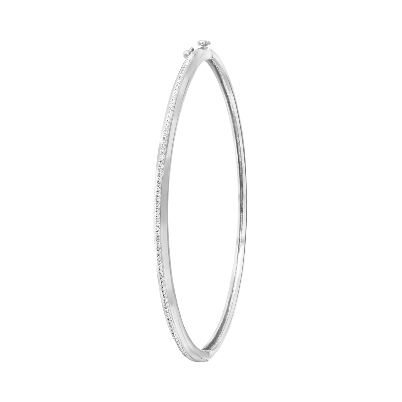 Armreif aus 585 Weißgold mit Diamant (0,22 ct)