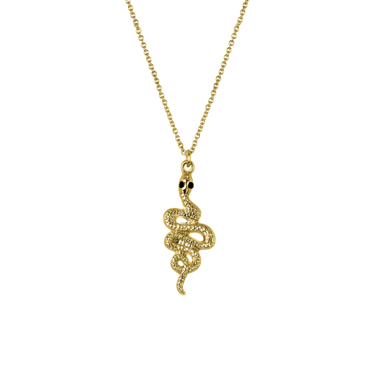 Goudkleurige ketting met hanger slang