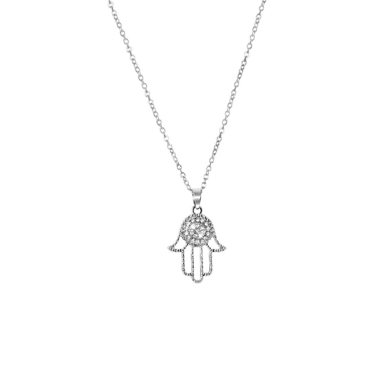 Zilverkleurige byoux ketting met hanger