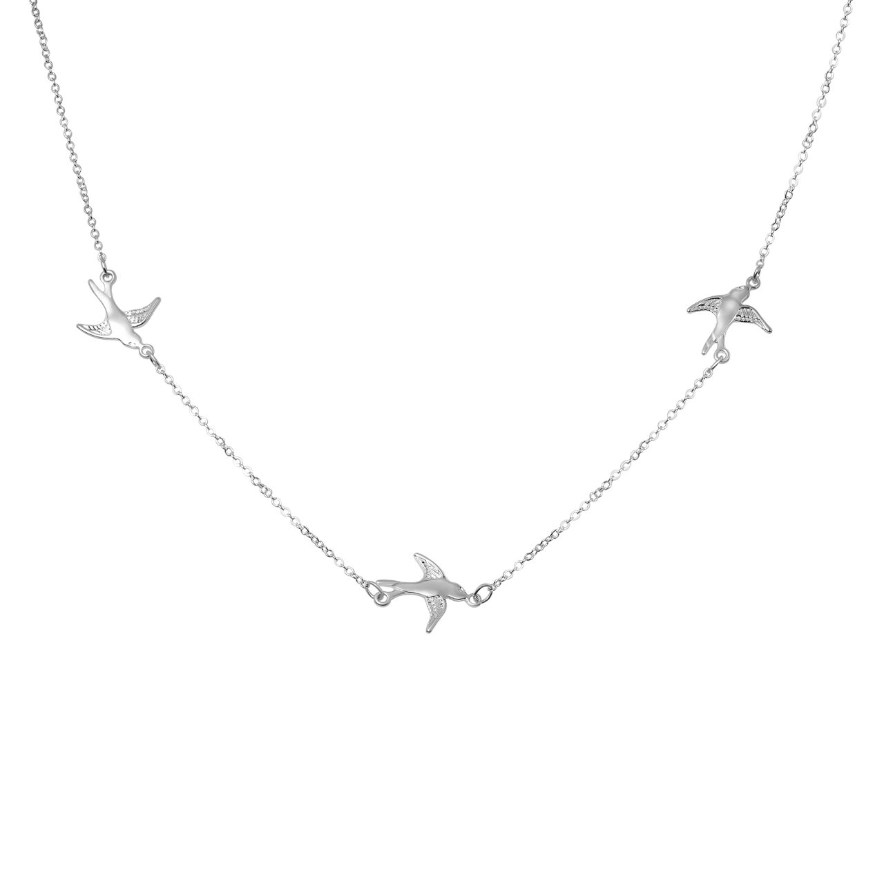 Bijoux zilverkleurige ketting met hanger voor dames