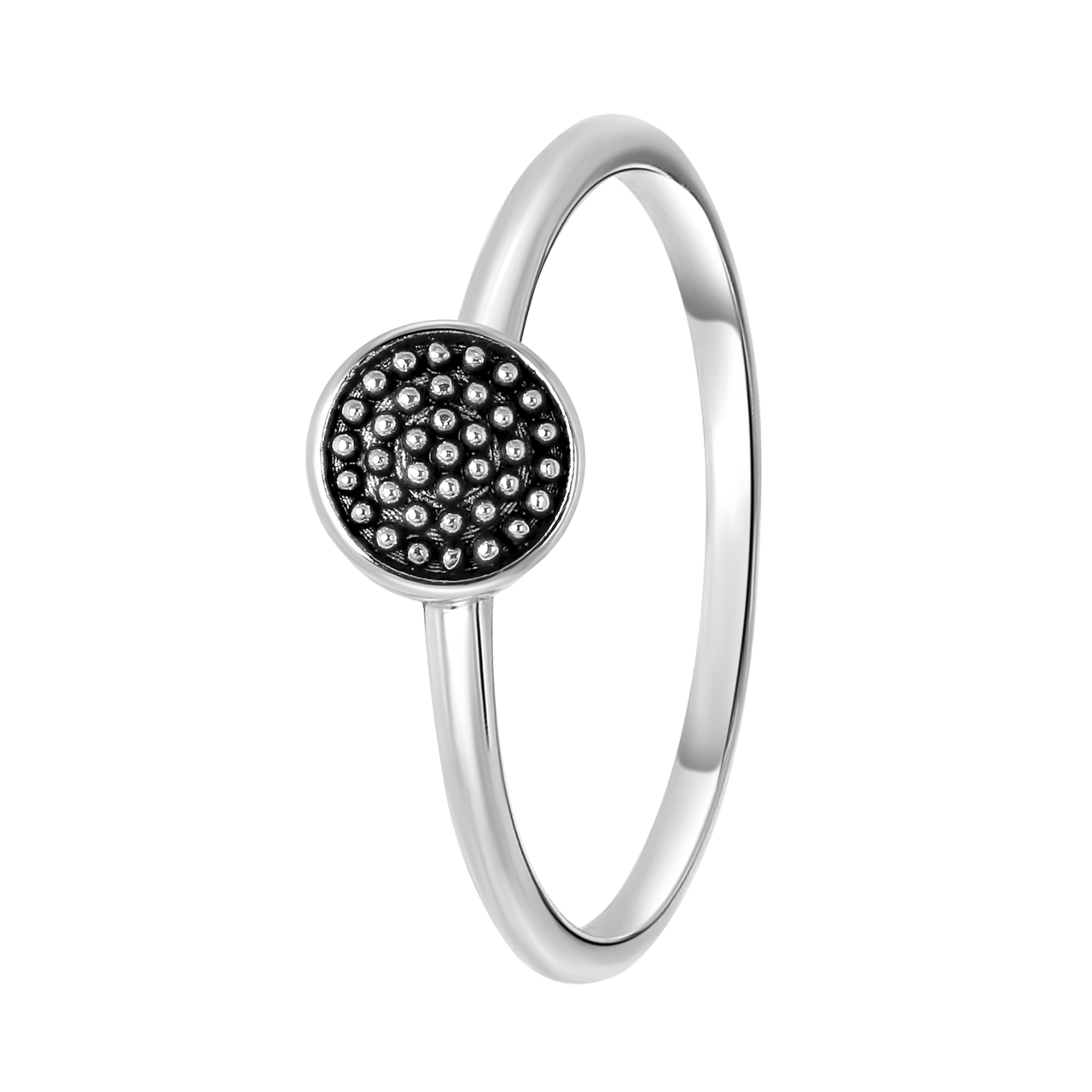 Silberring rund Bali
