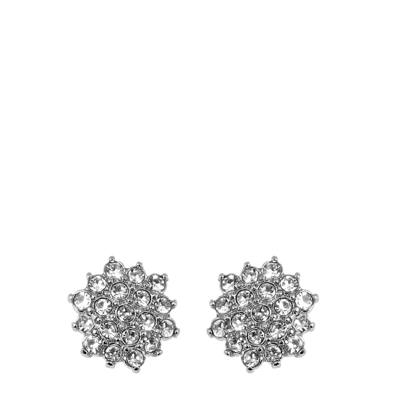 Bijoux zilverkleurige oorknoppen bloem voor dames
