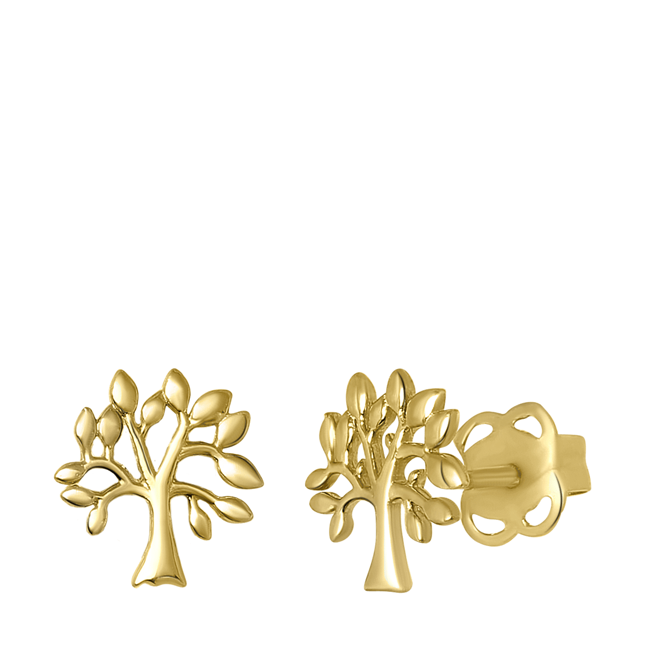585 Gelbgold-Ohrringe Lebensbaum