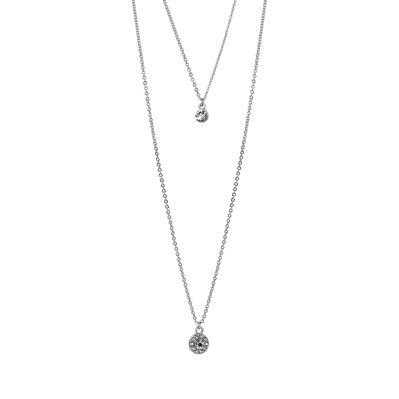 Byoux zilverkleurige multilayer ketting