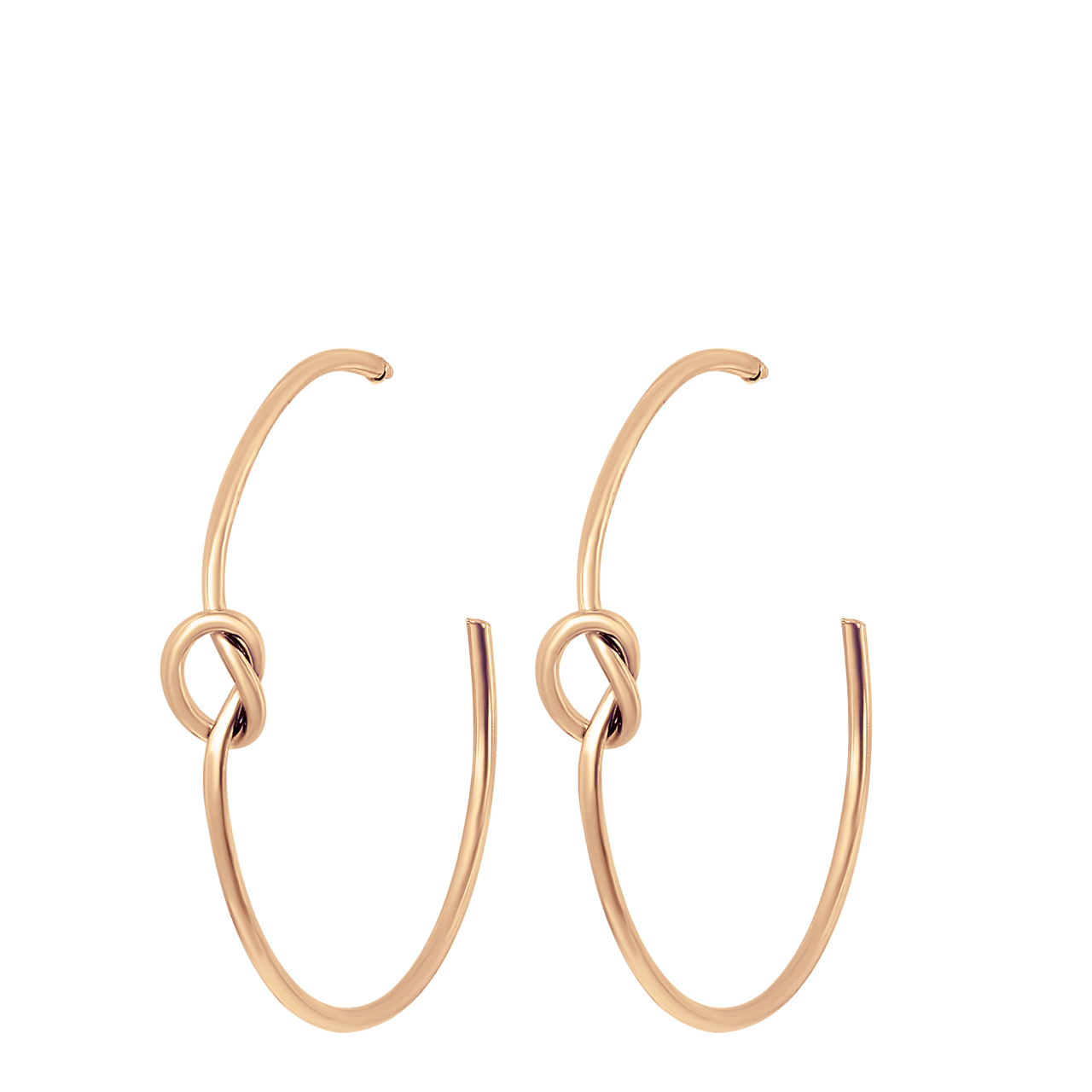Bijoux zilverkleurige oorringen met knoop voor dames