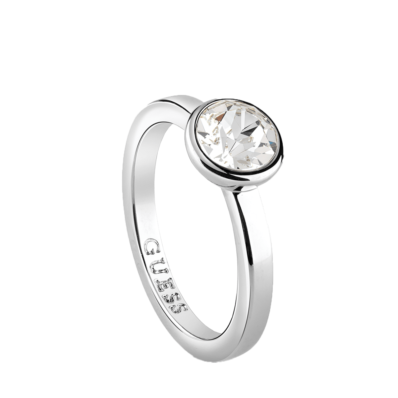 Guess rhodiumplated ring kristal Miami