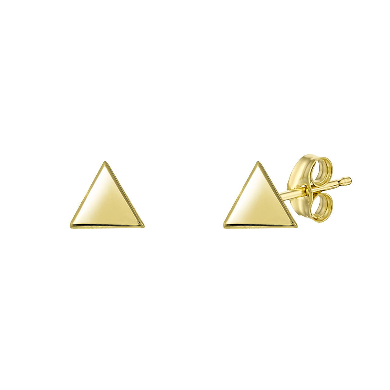 Dreieckige Ohrringe aus 585 Gelbgold