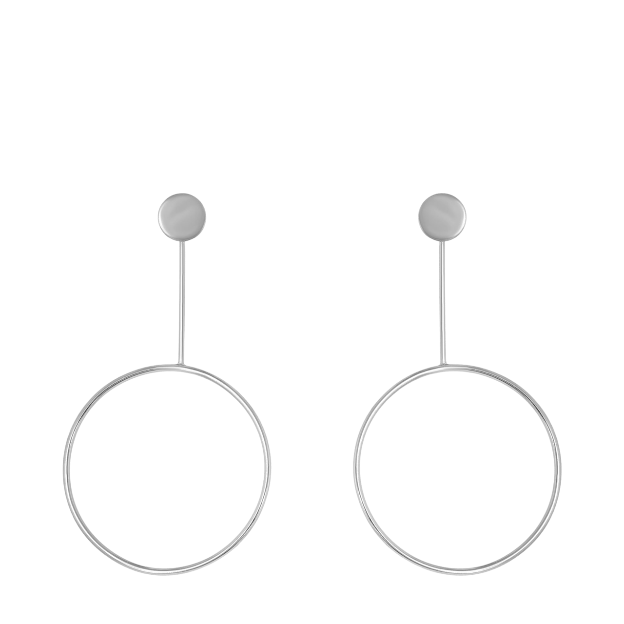 Bijoux zilverkleurige oorknoppen voor dames