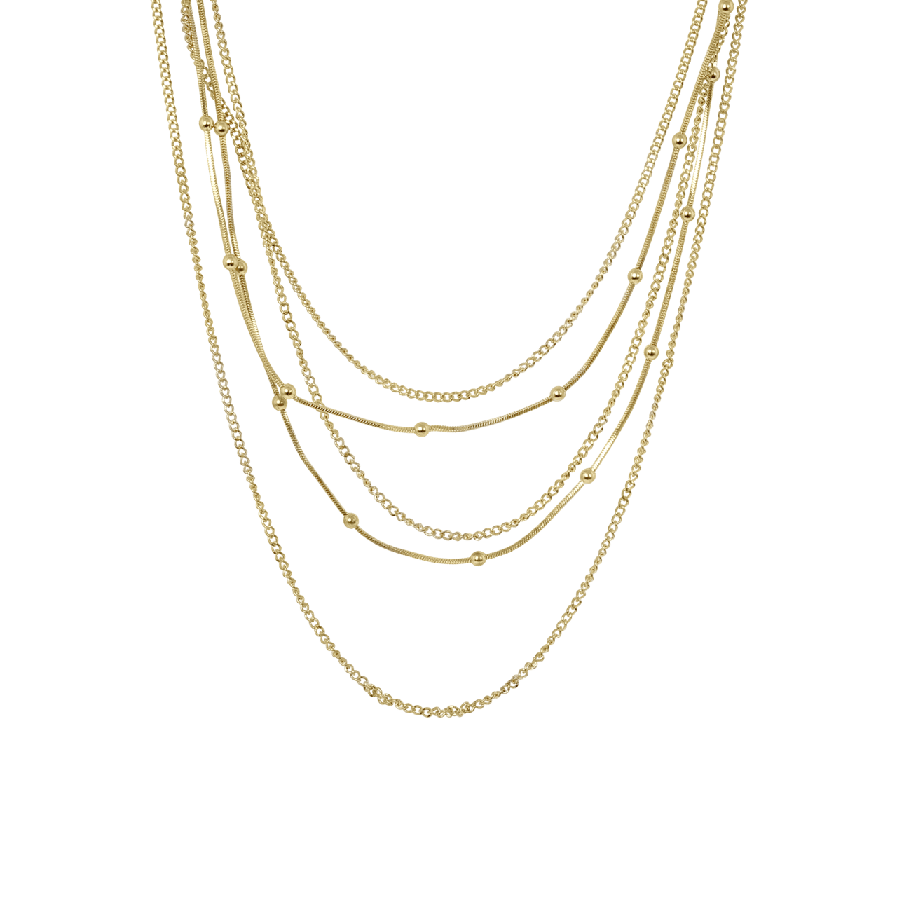 Byoux multi goudkleurige ketting