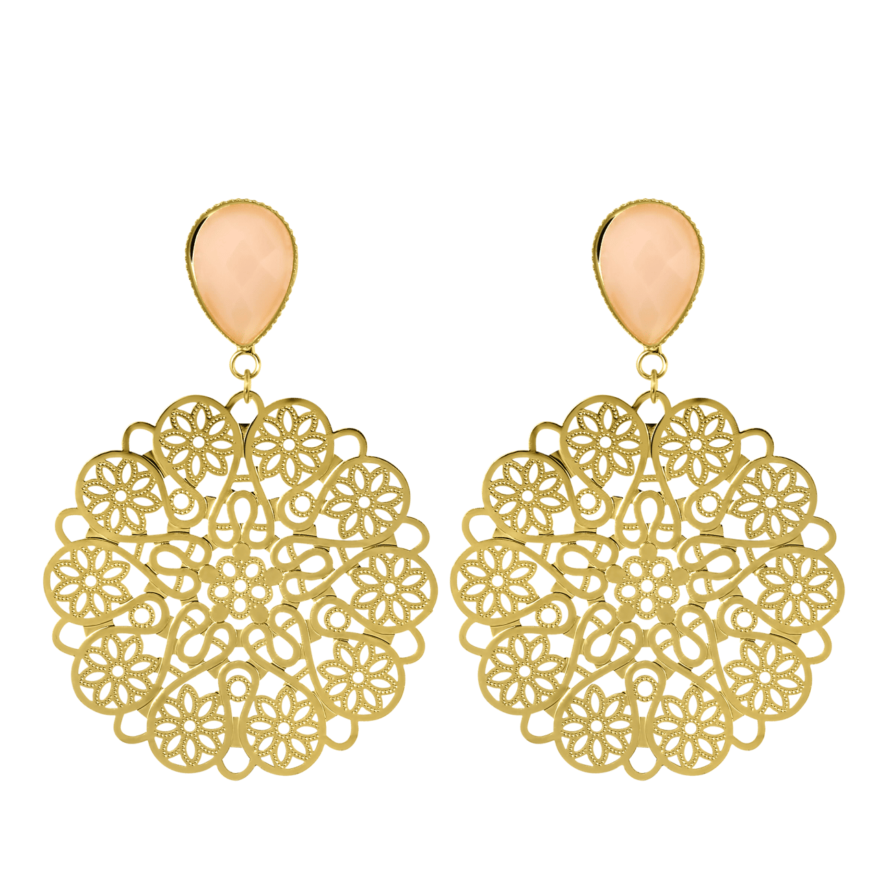 Bijoux goudkleurige oorknoppen voor dames