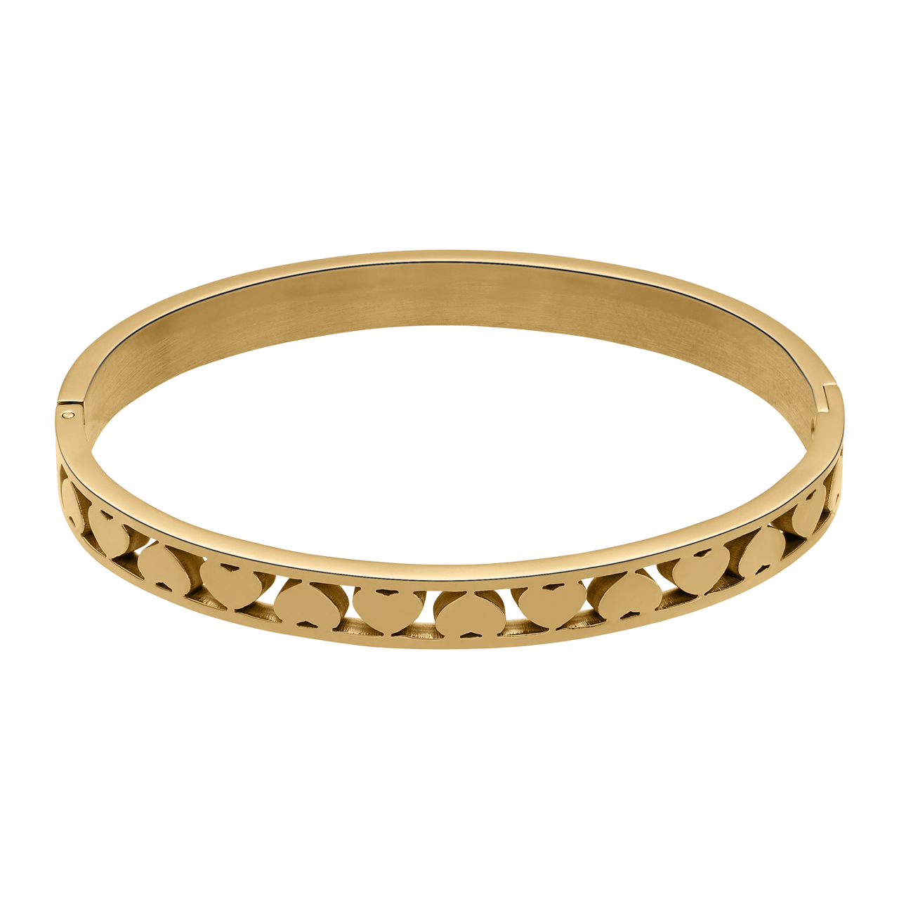 Guess stalen goldplated bangle met kristal voor dames