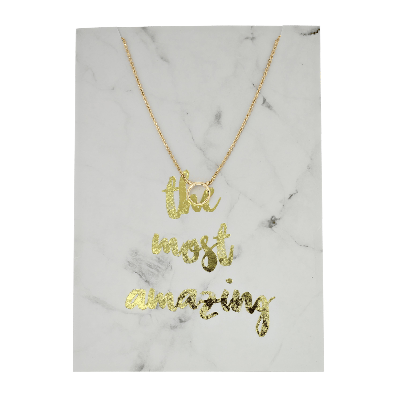 Byoux ketting met kaart 'the most amazing'