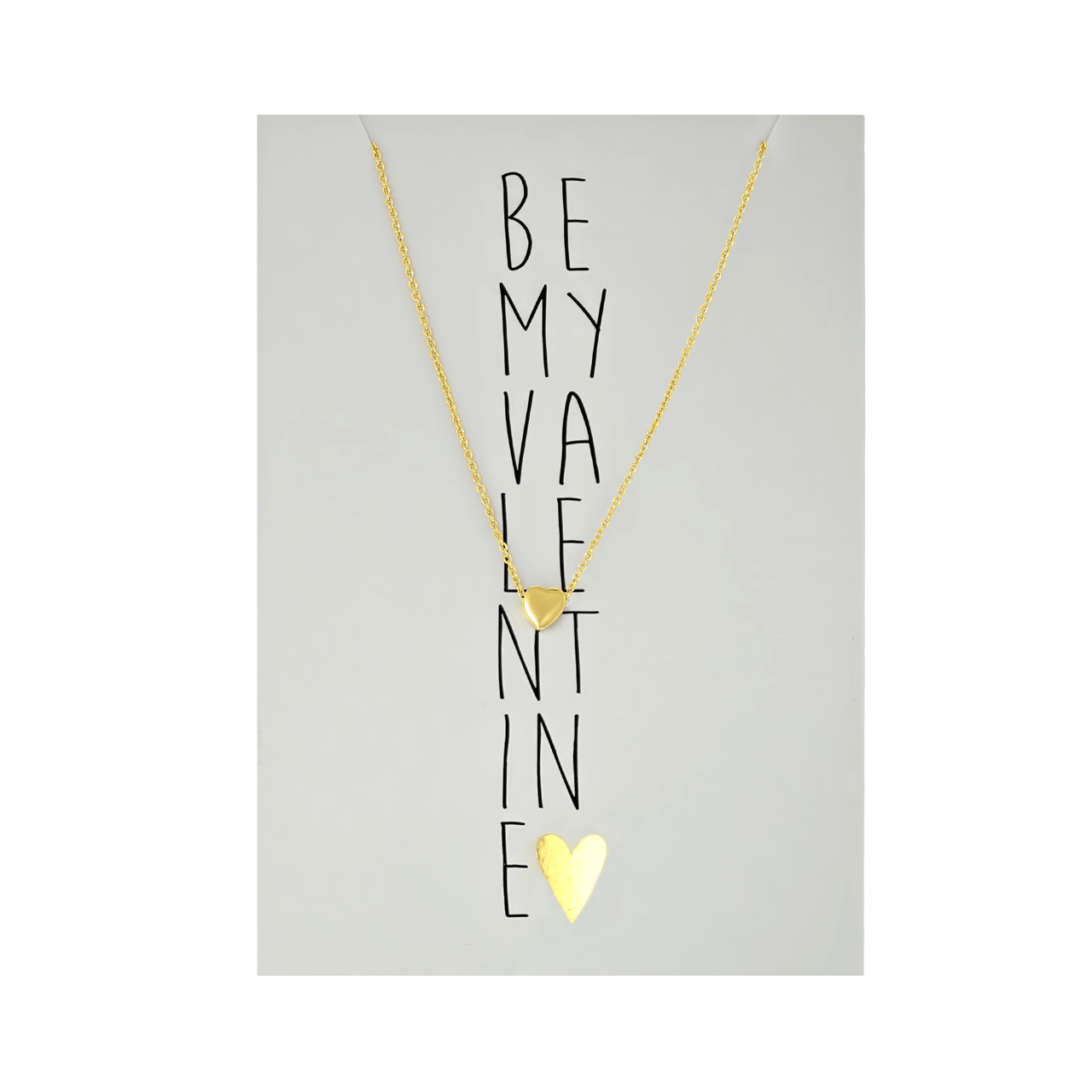 Byoux ketting met kaart 'be my Valentine'