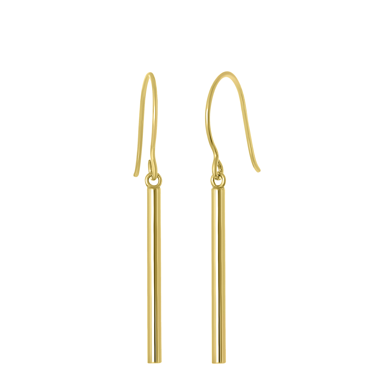 585 Gelbgold-Ohrringe „Bar“ 2 cm