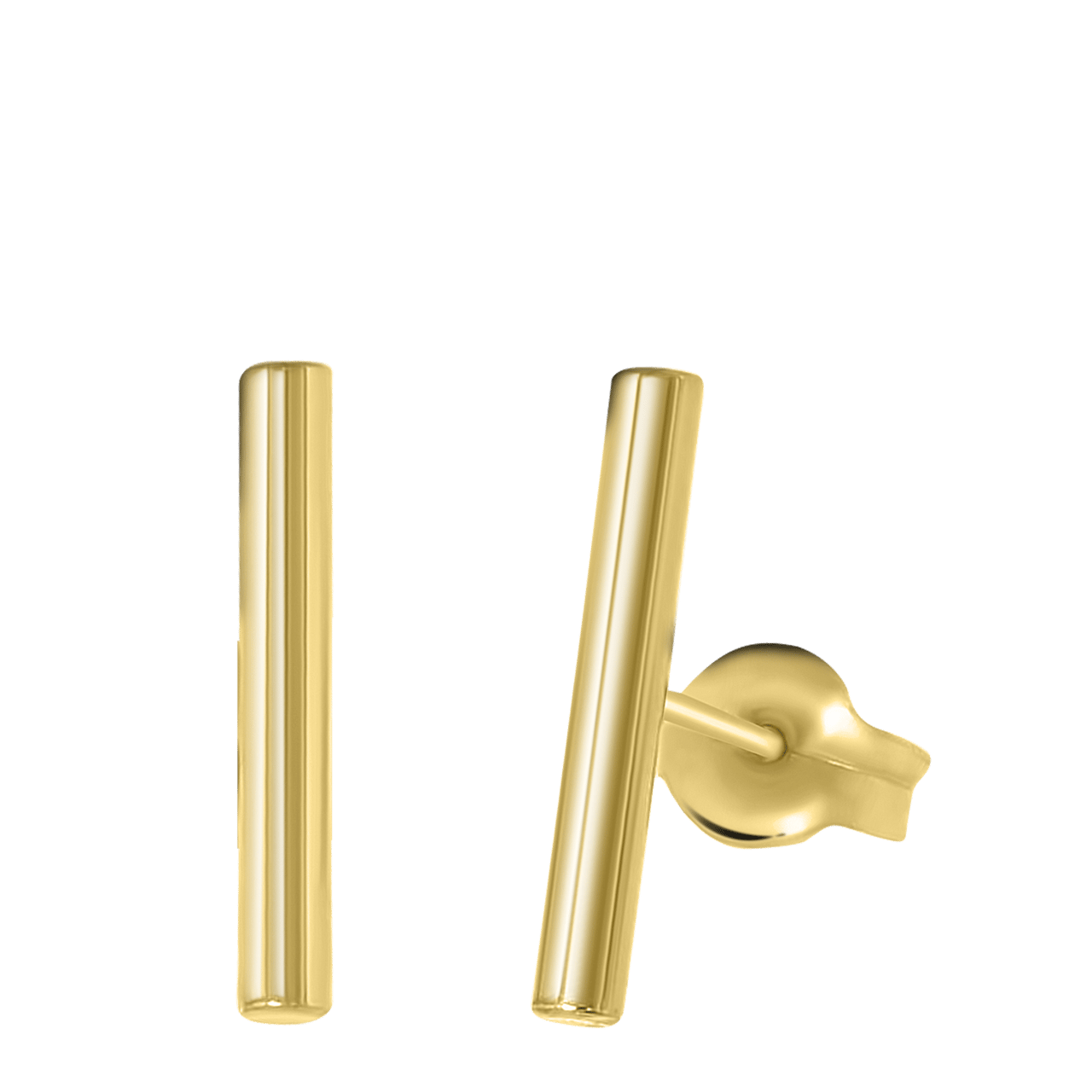 585 Gelbgold-Ohrringe „Bar“ 1,1 cm