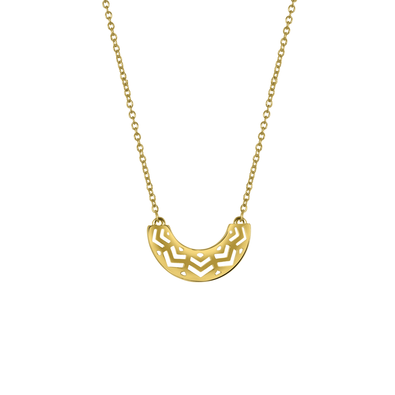 Goudkleurige byoux ketting met hanger