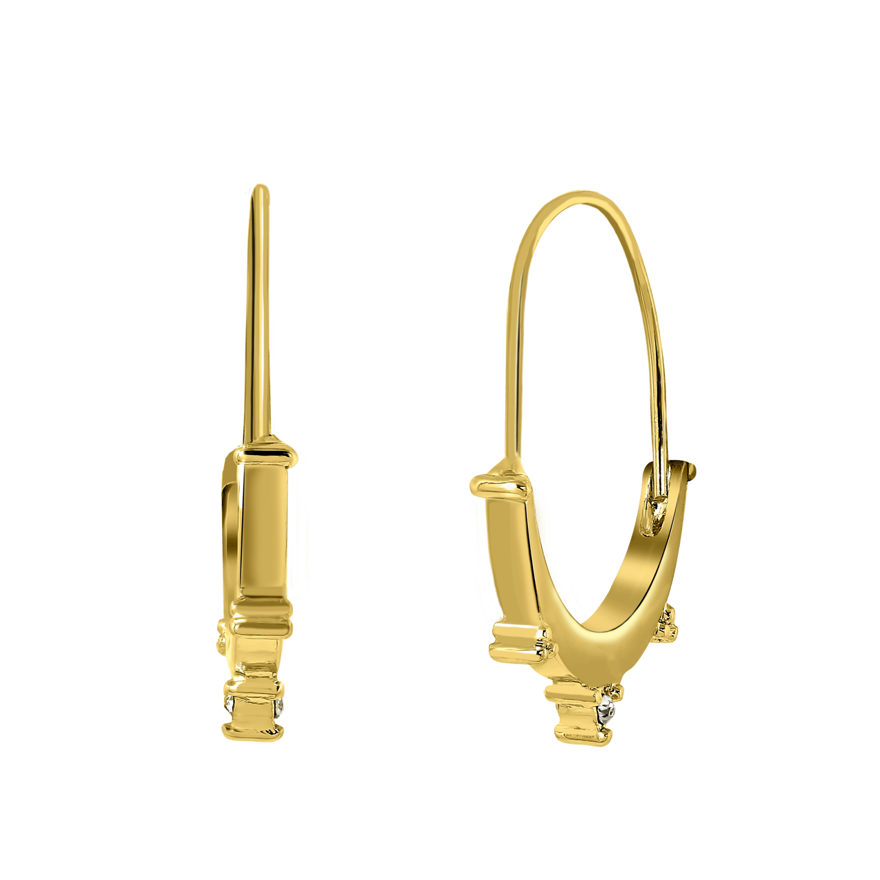Goldfarbene Byoux-Ohrringe, Boho