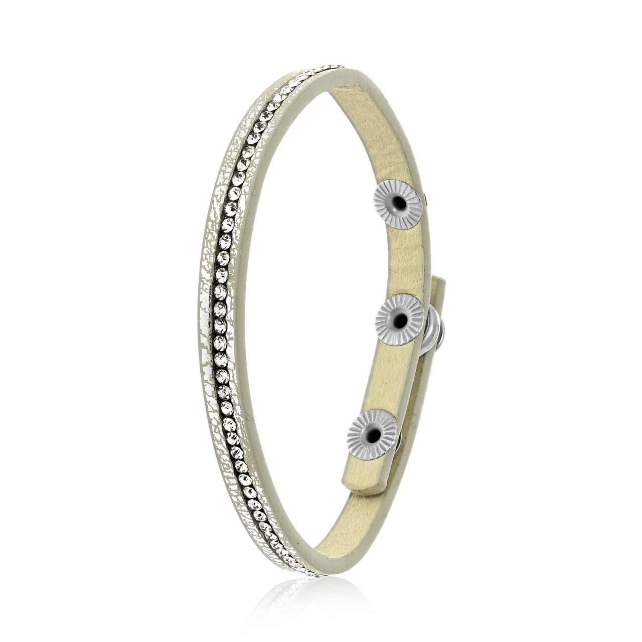Bijoux zilverkleurige fantasiearmband zonder hanger met plating voor dames