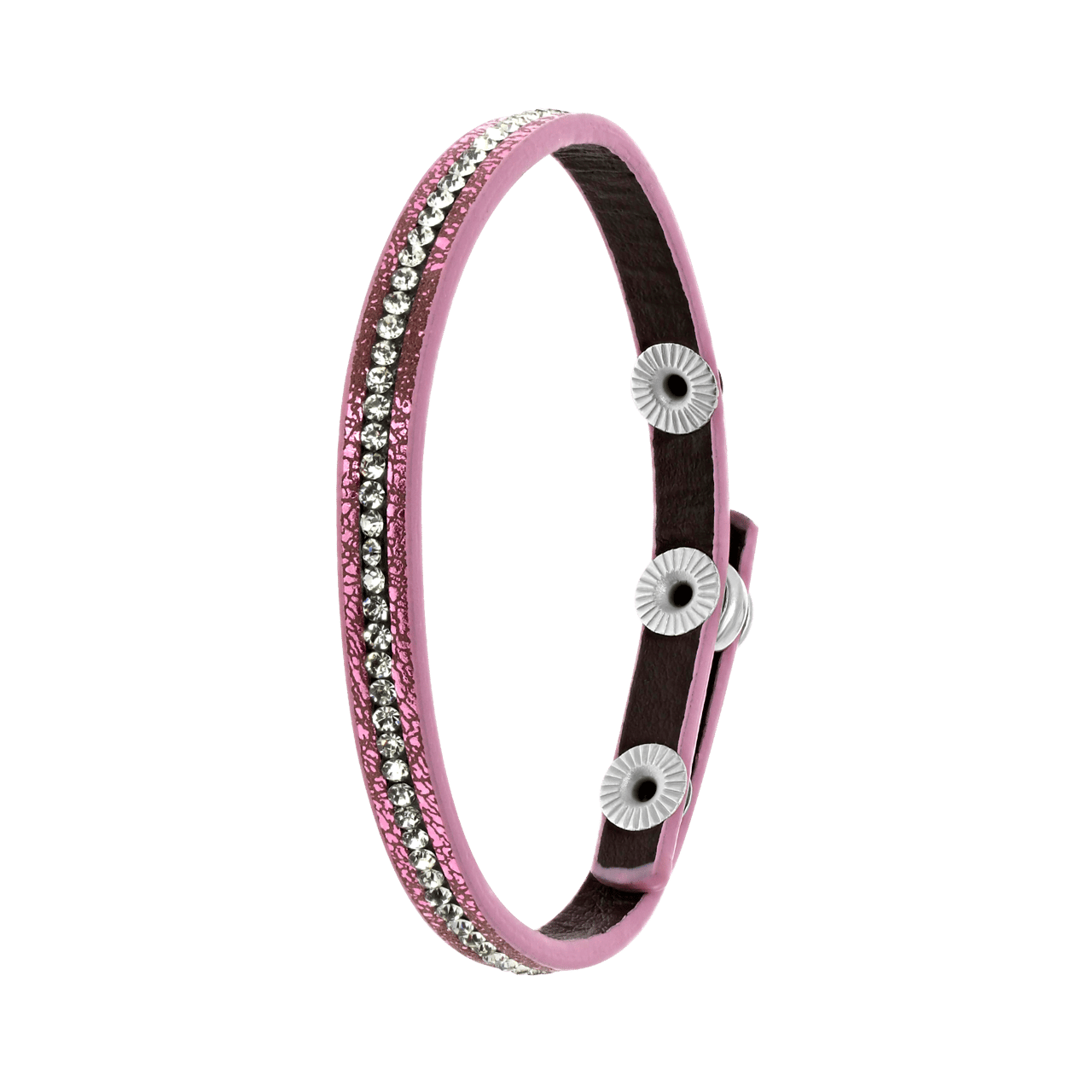 Byoux armbandje donker roze