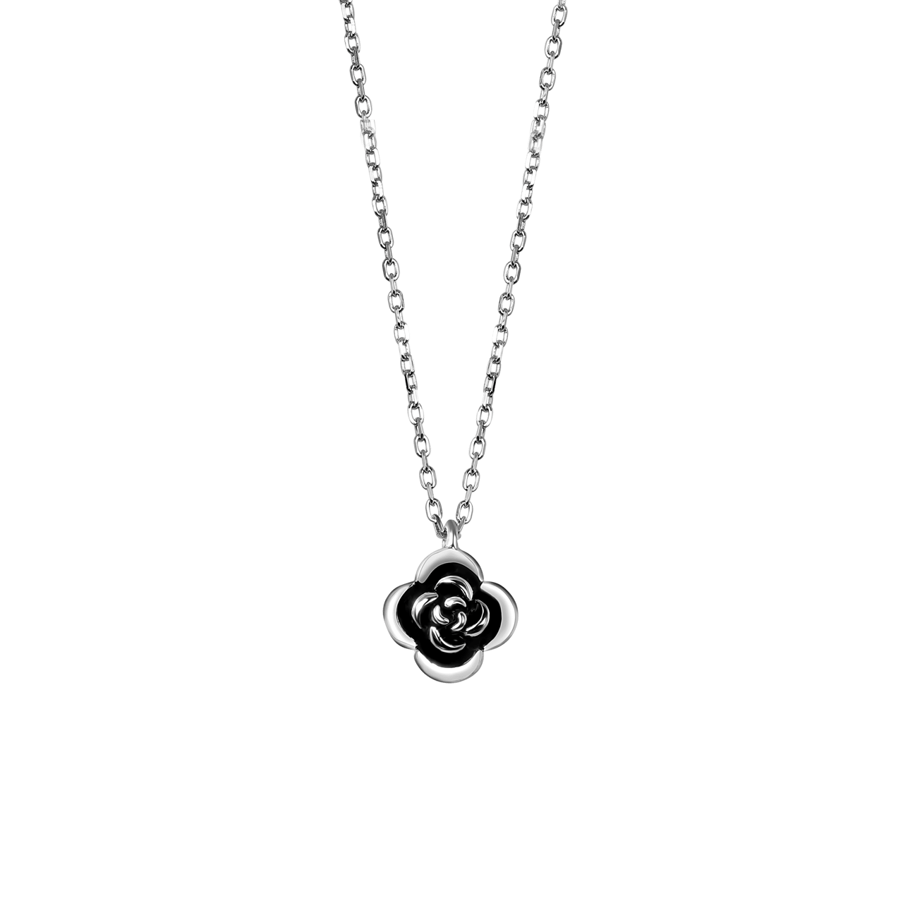 Silberkette und Anhänger mit Rose Bali