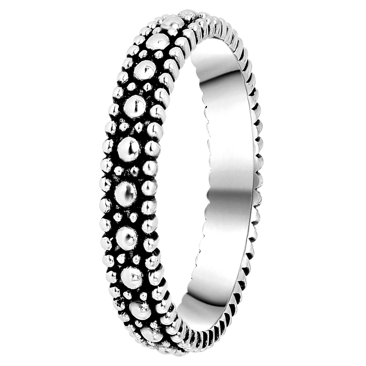 925 Silber, bearbeiteter Ring Bali