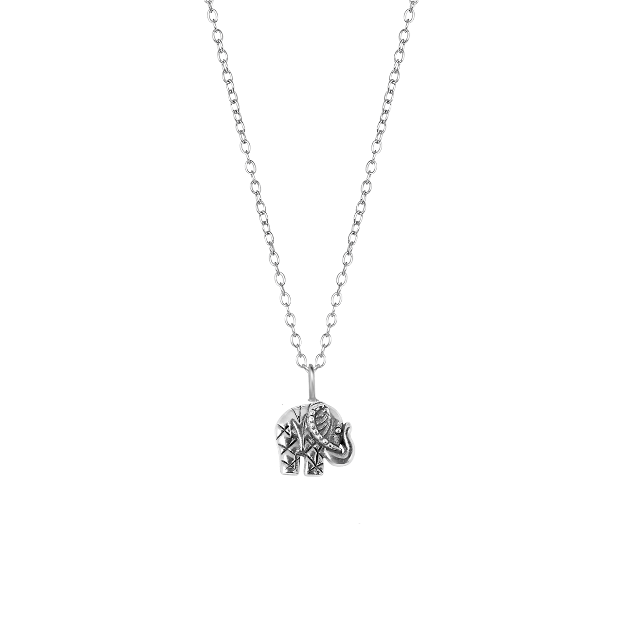 Silberkette und Anhänger mit Elefant, Bali